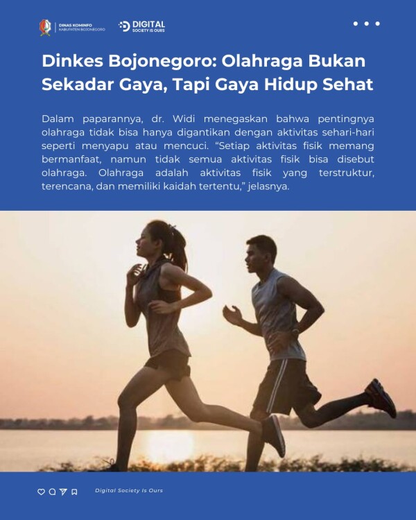 Dinkes Bojonegoro: Olahraga Bukan Sekadar Gaya, Tapi Gaya Hidup Sehat