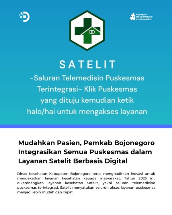 Mudahkan Pasien, Pemkab Bojonegoro Integrasikan Semua Puskesmas dalam Layanan Satelit Berbasis Digital