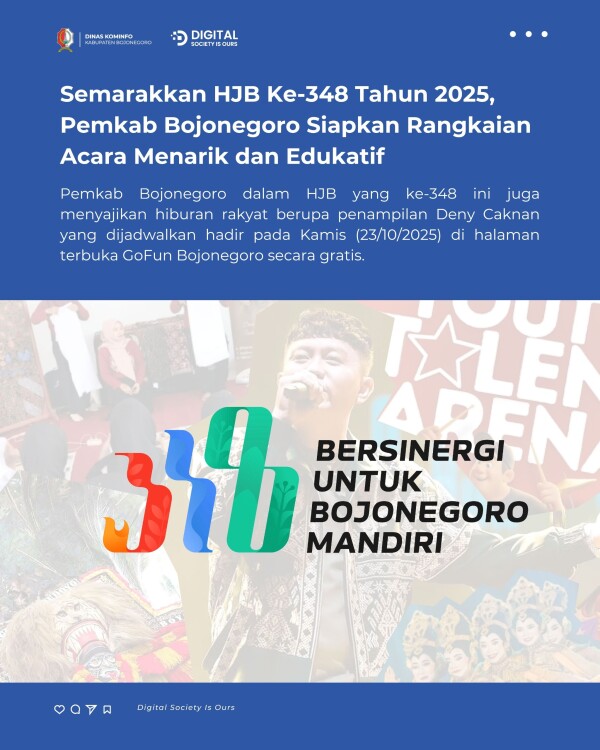 Semarakkan HJB Ke-348 Tahun 2025, Pemkab Bojonegoro Siapkan Rangkaian Acara Menarik dan Edukatif