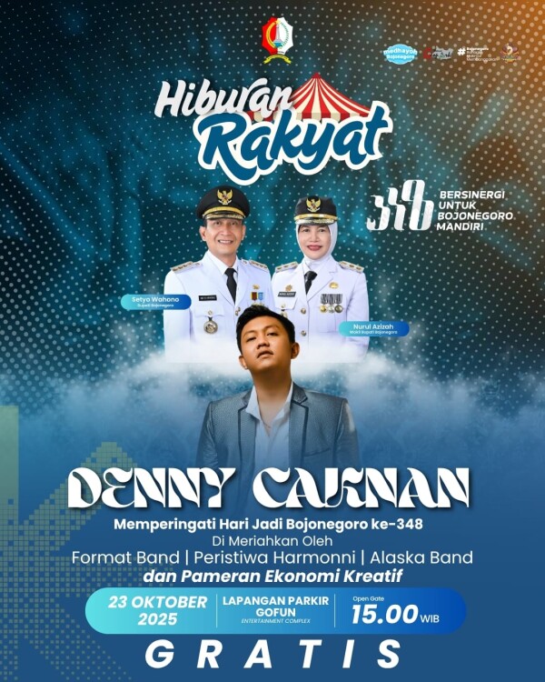 Denny Caknan Akan Tampil di Bojonegoro, Meriahkan HJB Ke-348 Tahun 2025