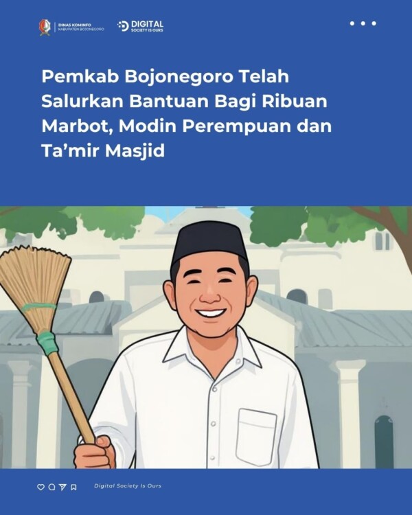 Pemkab Bojonegoro Telah Salurkan Bantuan Bagi Ribuan Marbot, Modin Perempuan dan Ta’mir Masjid