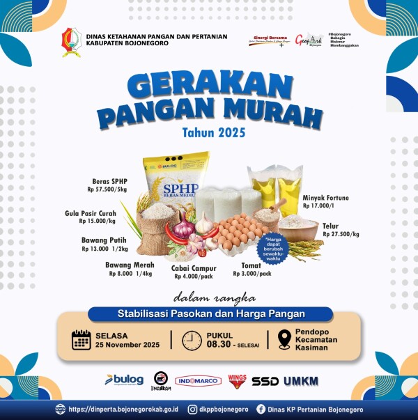 Pemkab Bojonegoro Akan Gelar GPM di Kasiman, Sediakan Kebutuhan Pangan dengan Harga Terjangkau