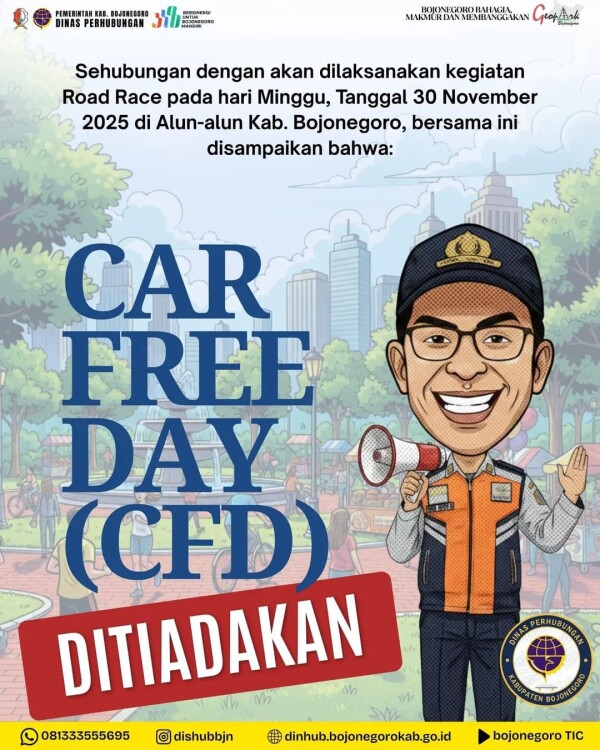 Car Free Day di Alun-alun Bojonegoro Minggu 30 Nopember 2025 Ditiadakan