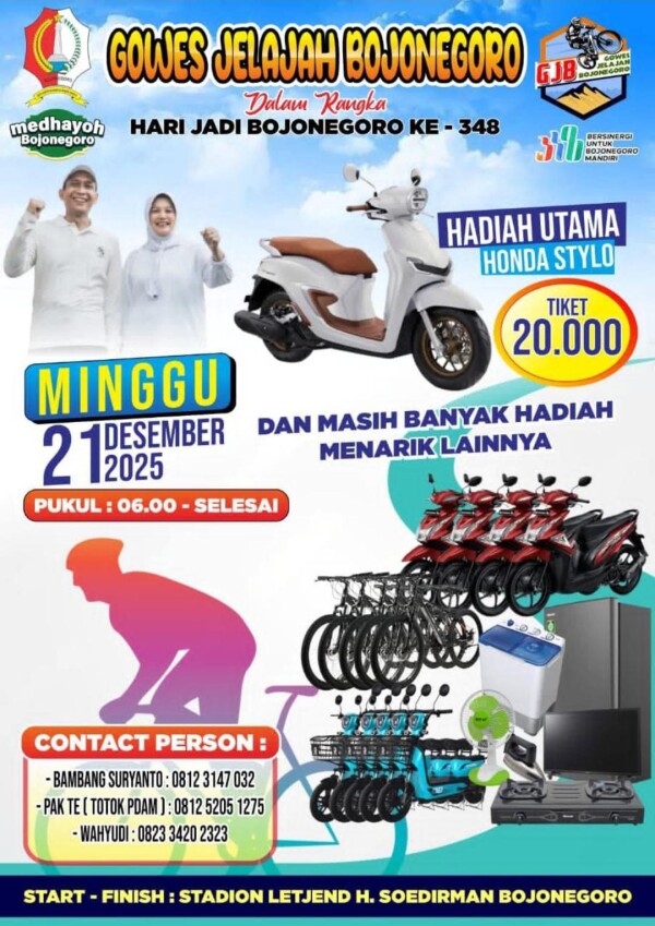 Dinpora dan Komunitas MTB Akan Gelar Gowes Jelajah Bojonegoro, Melintasi Bendungan Gerak dan Jembatan Sosrodilogo