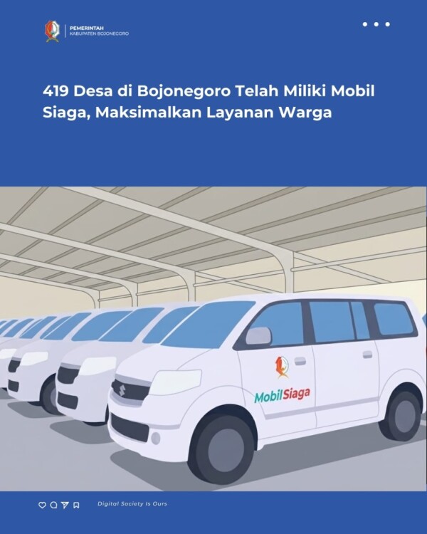 419 Desa di Bojonegoro Telah Miliki Mobil Siaga, Maksimalkan Layanan Warga