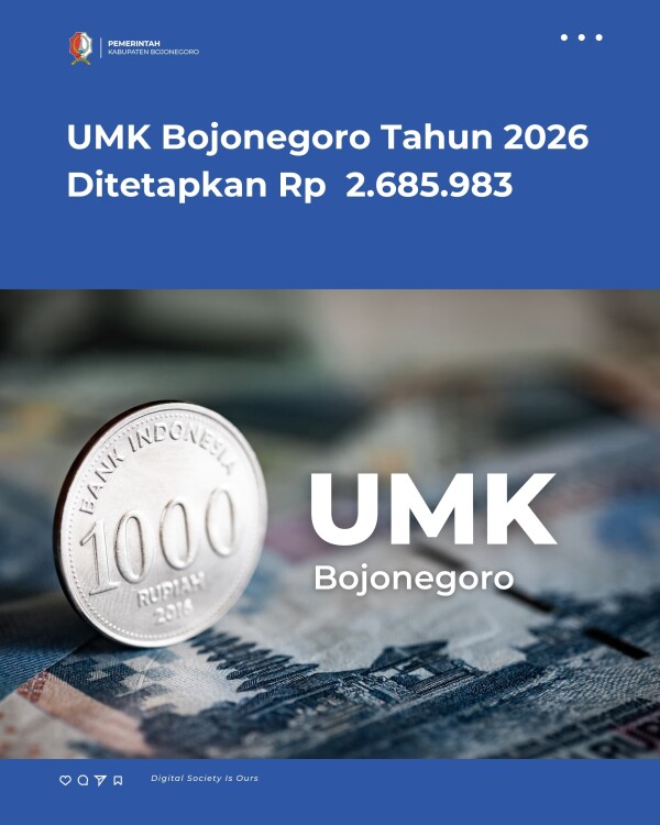 UMK Bojonegoro Tahun 2026 Ditetapkan Rp 2.685.983