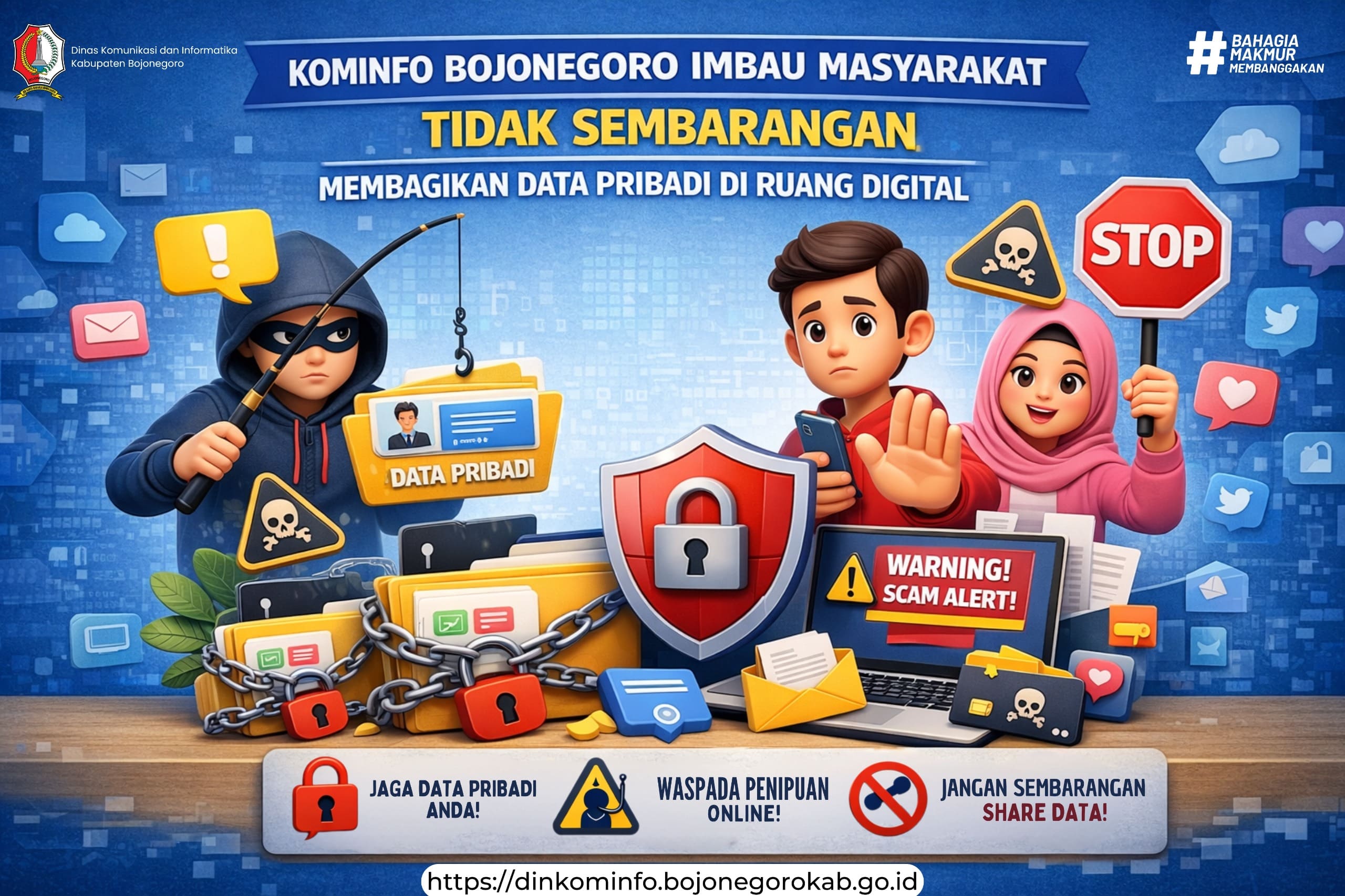 Kominfo Imbau Masyarakat Tidak Sembarangan Membagikan Data Pribadi di Ruang Digital