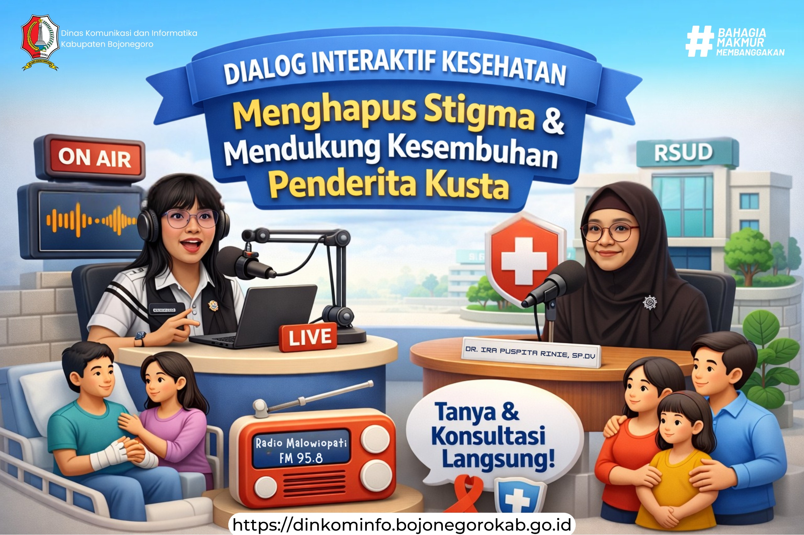 Kominfo Bojonegoro Fasilitasi Edukasi Kesehatan Melalui Dialog Interaktif Penghapusan Stigma Kusta