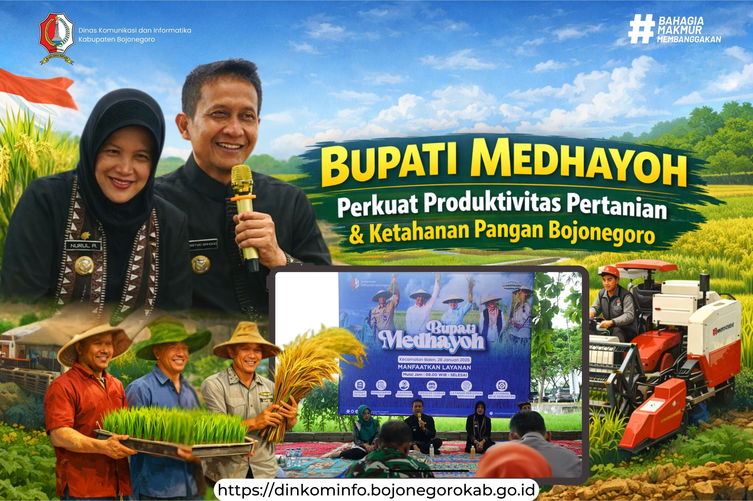 Bupati Medhayoh Perkuat Produktivitas Pertanian dan Ketahanan Pangan Bojonegoro