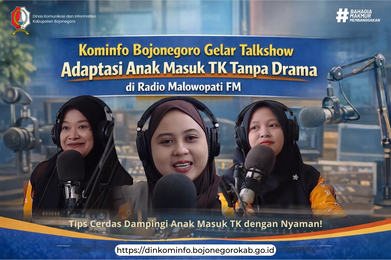 Kominfo Bojonegoro Gelar Talkshow Radio tentang Adaptasi Anak Masuk TK Tanpa Drama
