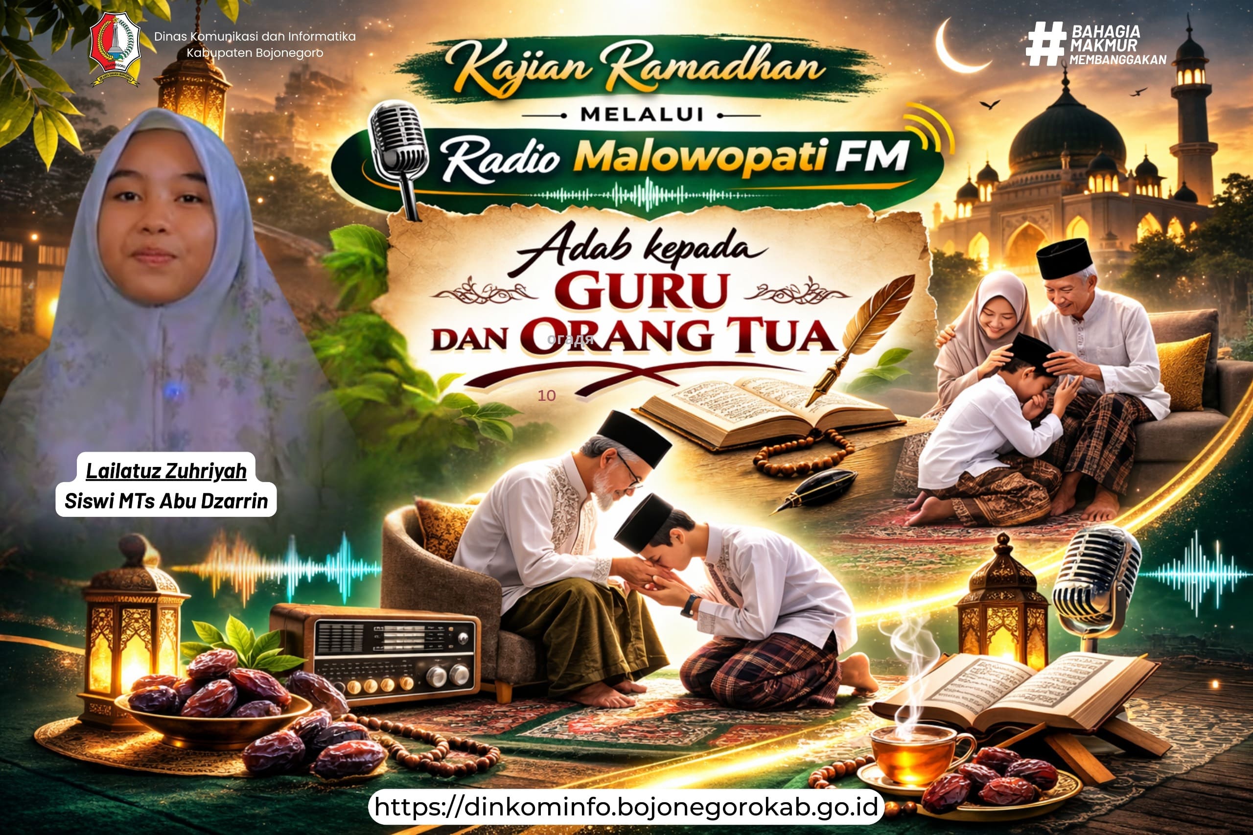 Kominfo Bojonegoro Hadirkan Kajian Ramadhan melalui Radio Malowopati FM: Adab kepada Guru dan Orang Tua