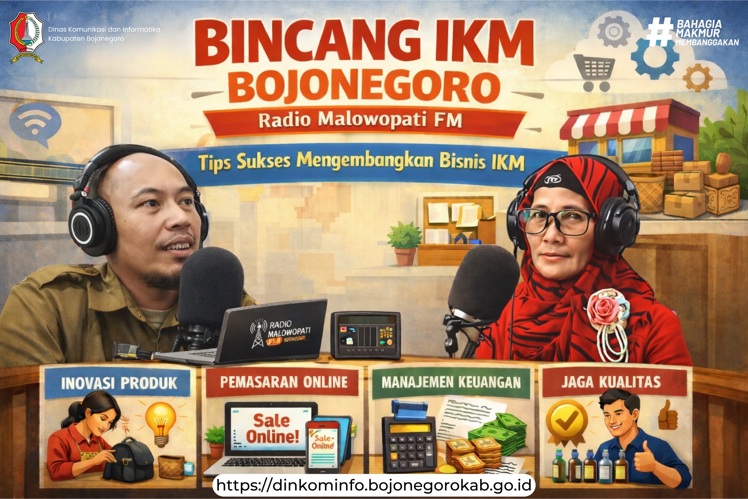 Dinkominfo Bojonegoro Dorong IKM Naik Kelas Lewat Program Bincang IKM di Radio Malowopati FM