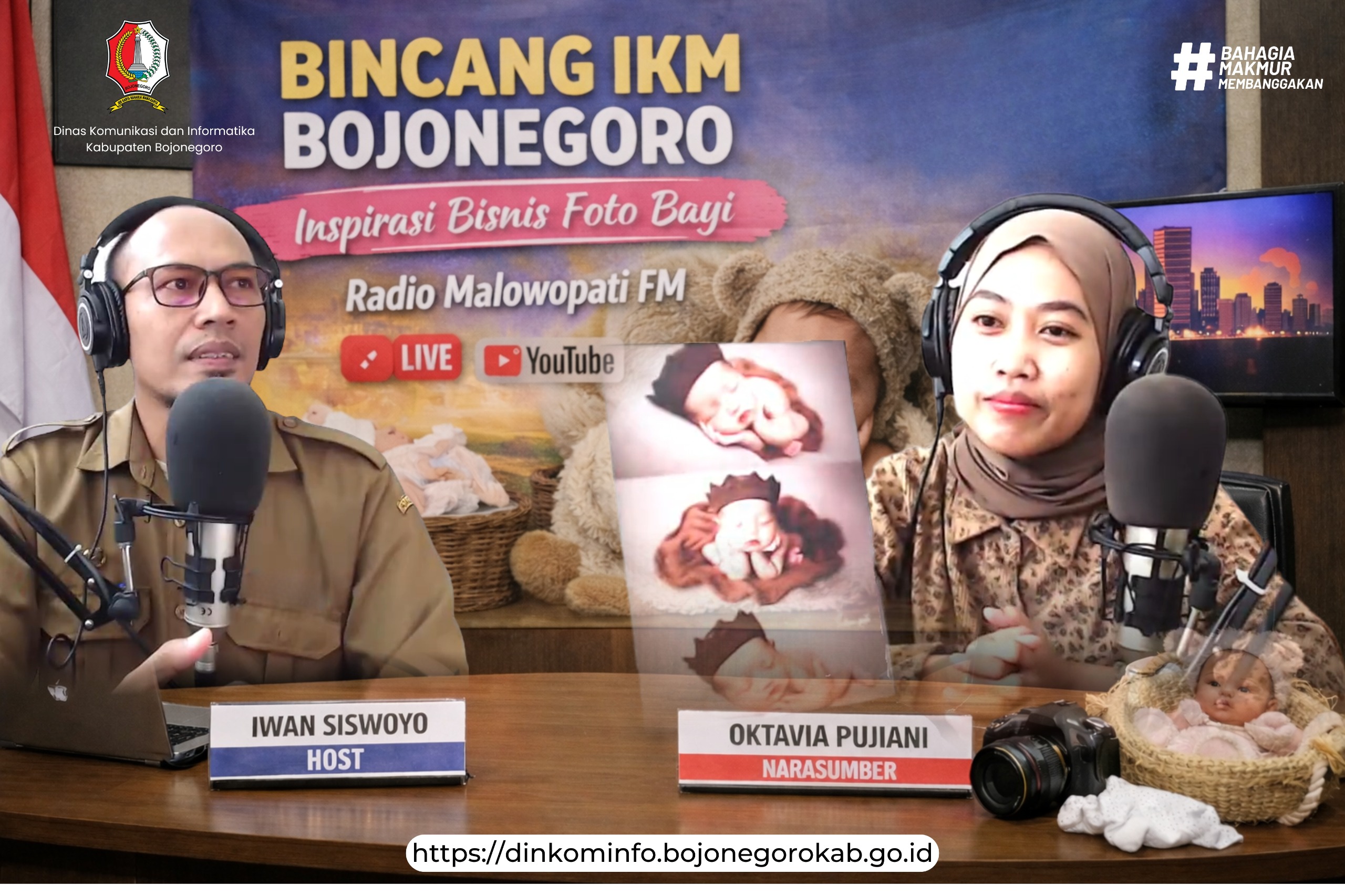 Radio Malowopati FM Hadirkan Inspirasi Bisnis Foto Bayi dalam Program Bincang IKM Bojonegoro