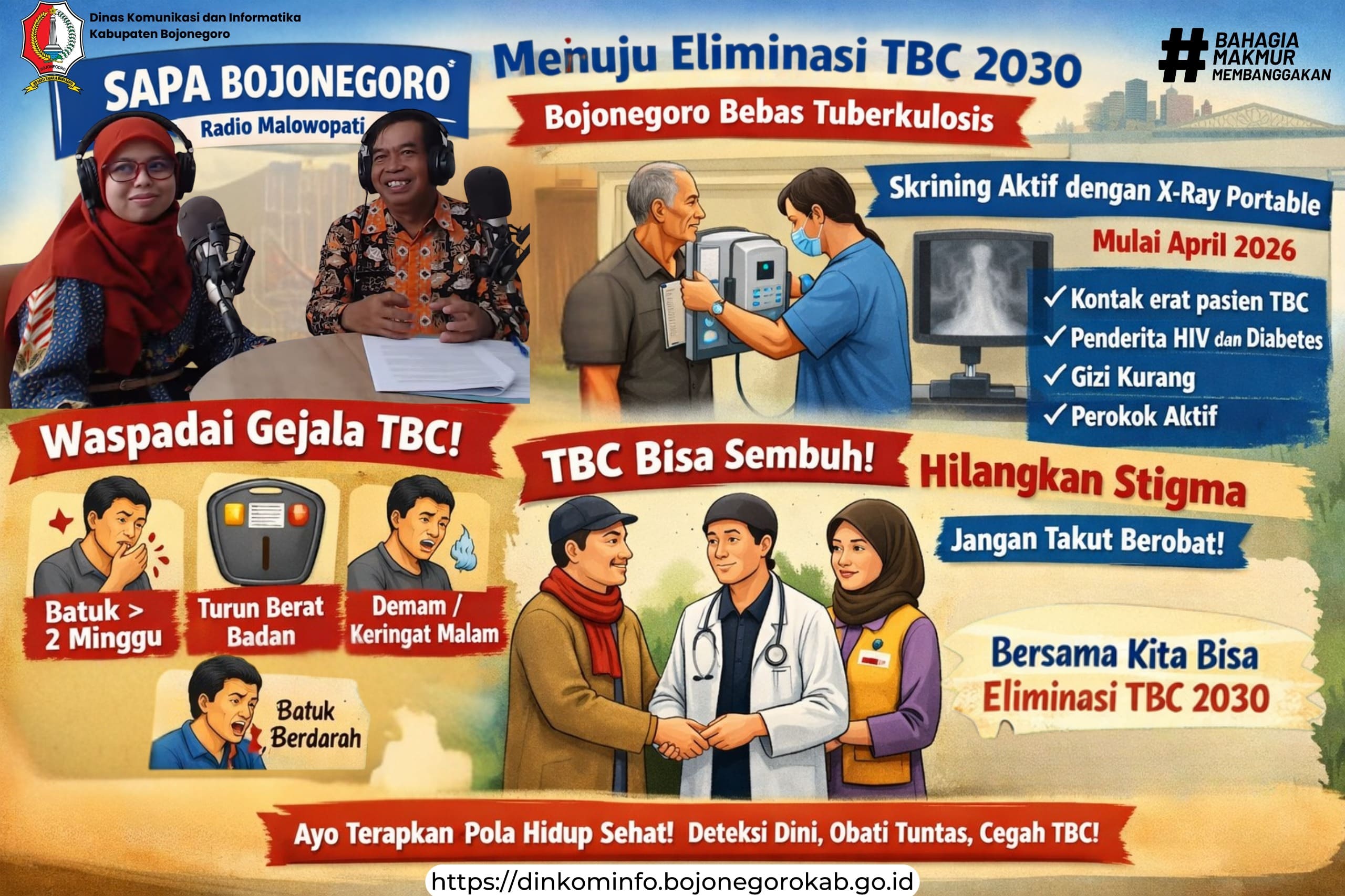 Pemkab Bojonegoro Ajak Masyarakat “Ready To Run” Eliminasi TBC 2030
