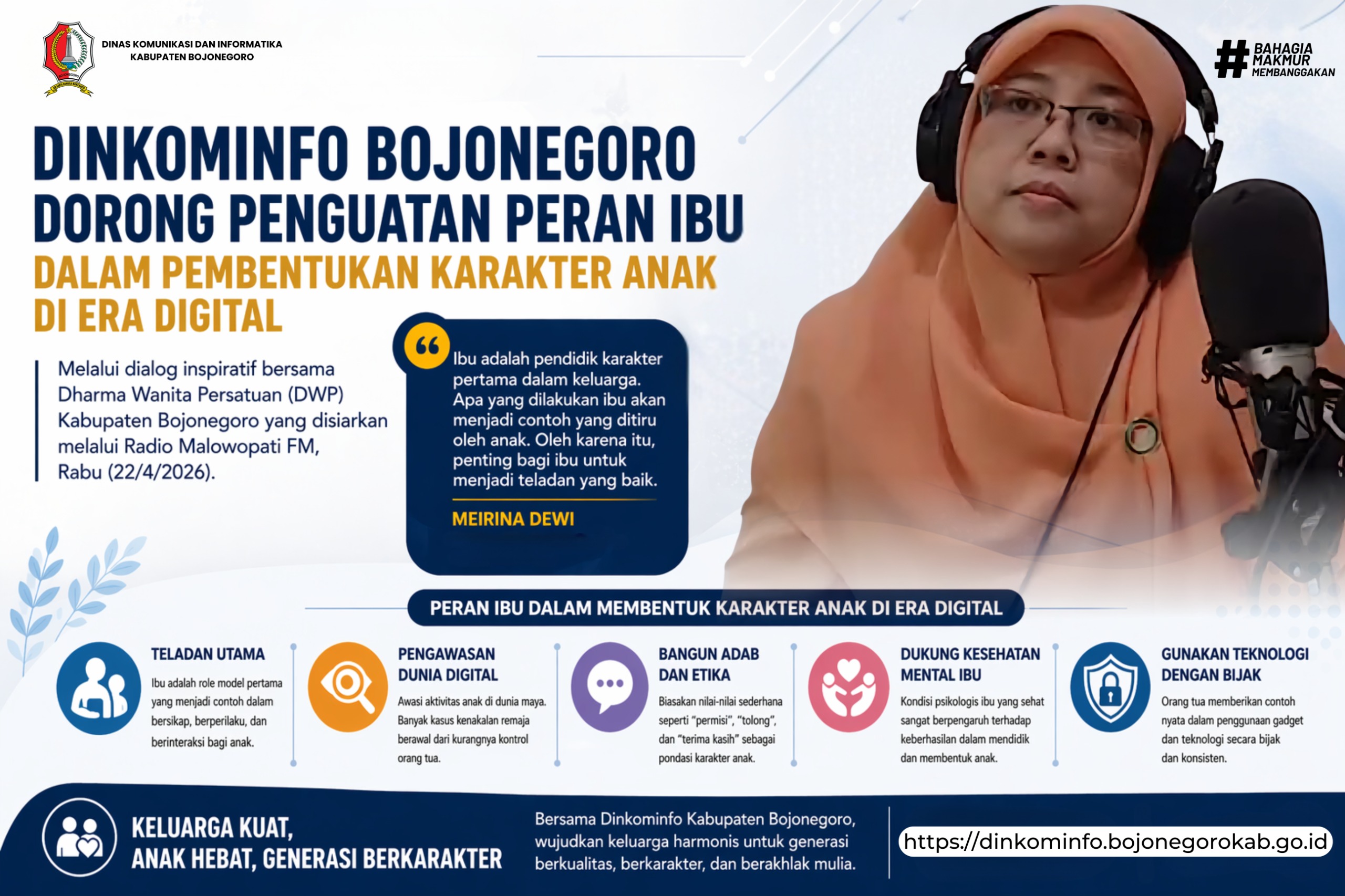 Dinkominfo Bojonegoro Dorong Penguatan Peran Ibu dalam Pembentukan Karakter Anak di Era Digital