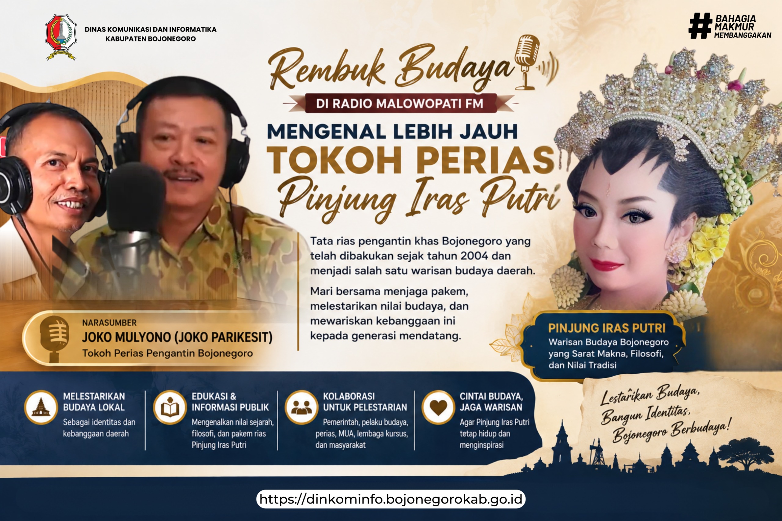 Dinkominfo Bojonegoro Dorong Pelestarian Rias Pengantin Pinjung Iras Putri Lewat Rembuk Budaya