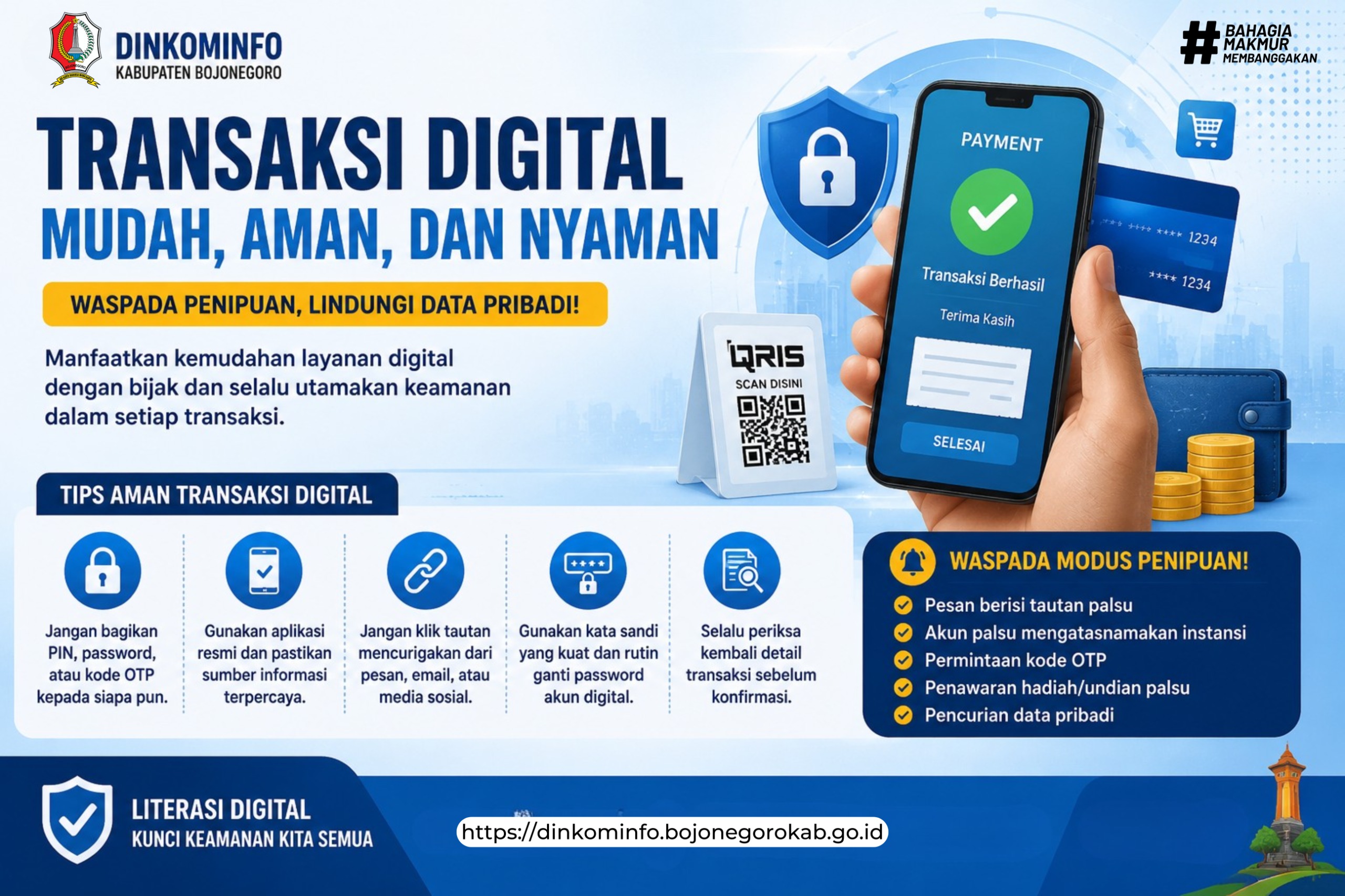 Dinkominfo Bojonegoro Ajak Masyarakat Selalu Waspada dalam Transaksi Digital