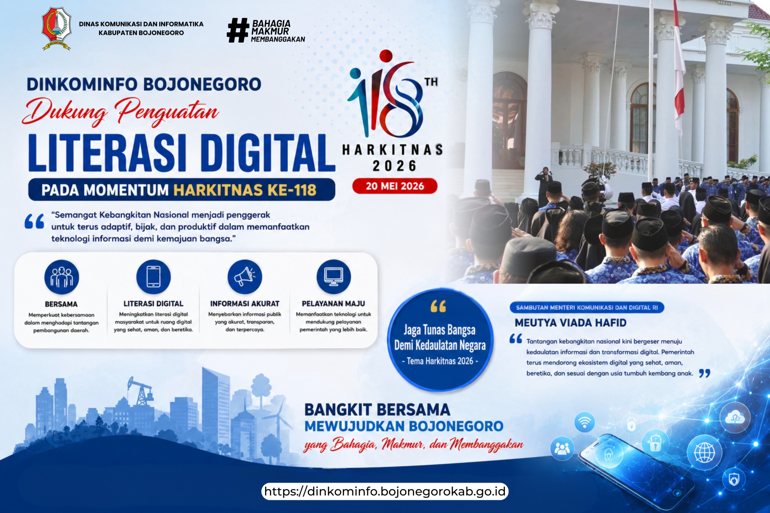Dinkominfo Bojonegoro Dukung Penguatan Literasi Digital pada Momentum Harkitnas ke-118