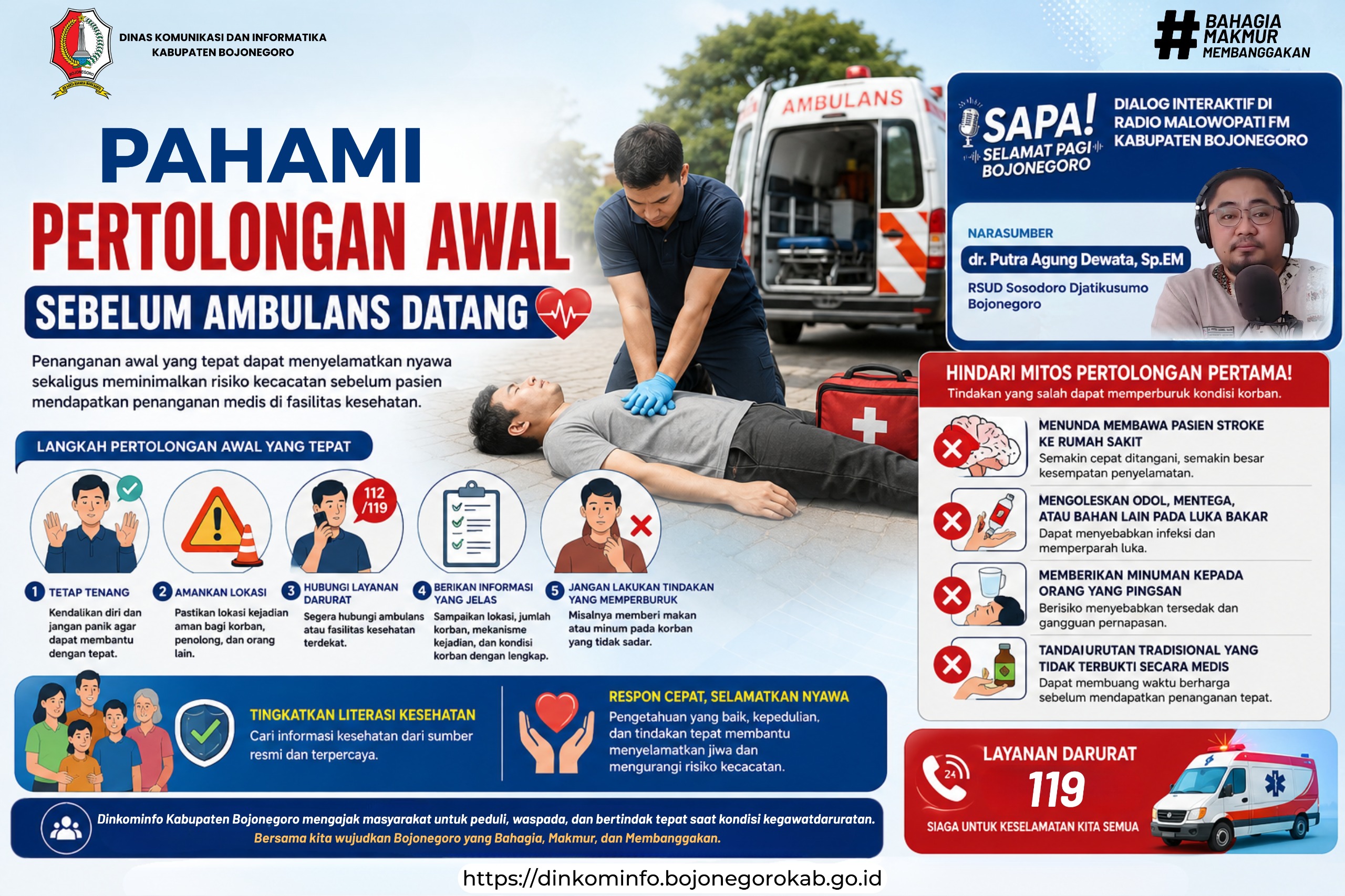 Talkshow Radio Malowopati FM: Pahami Cara Pertolongan Awal Sebelum Ambulans Datang
