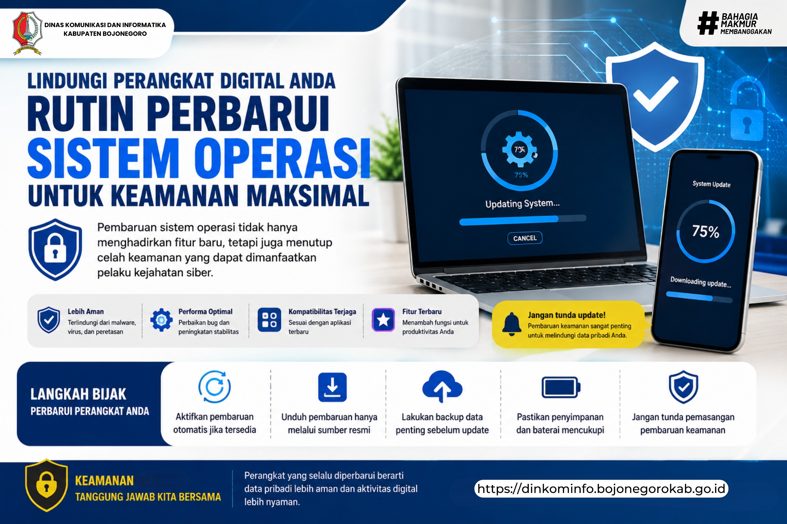 Dinkominfo Bojonegoro: Perbarui Sistem Operasi Perangkat Digital untuk Keamanan Siber