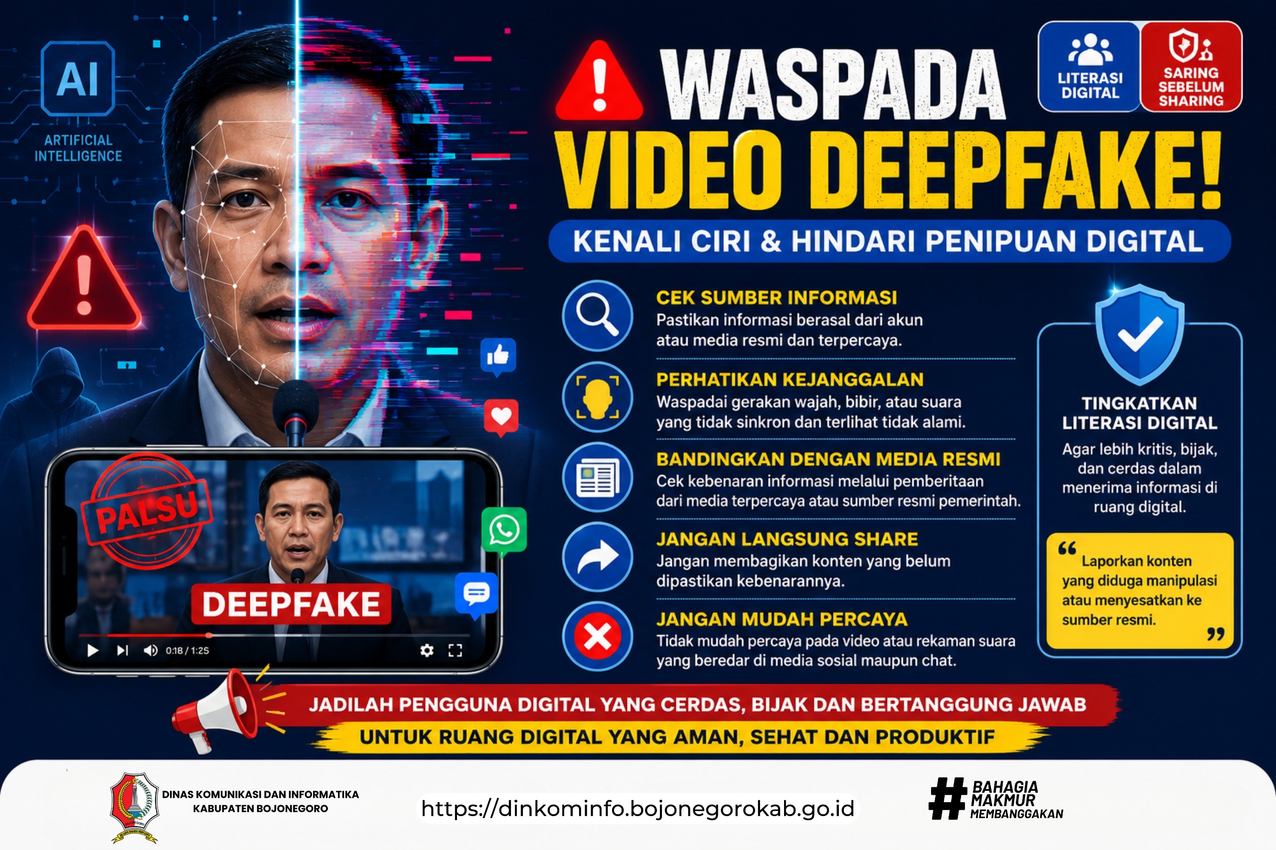 Dinkominfo Bojonegoro: Kenali Video Deepfake dan Cara Menghindarinya