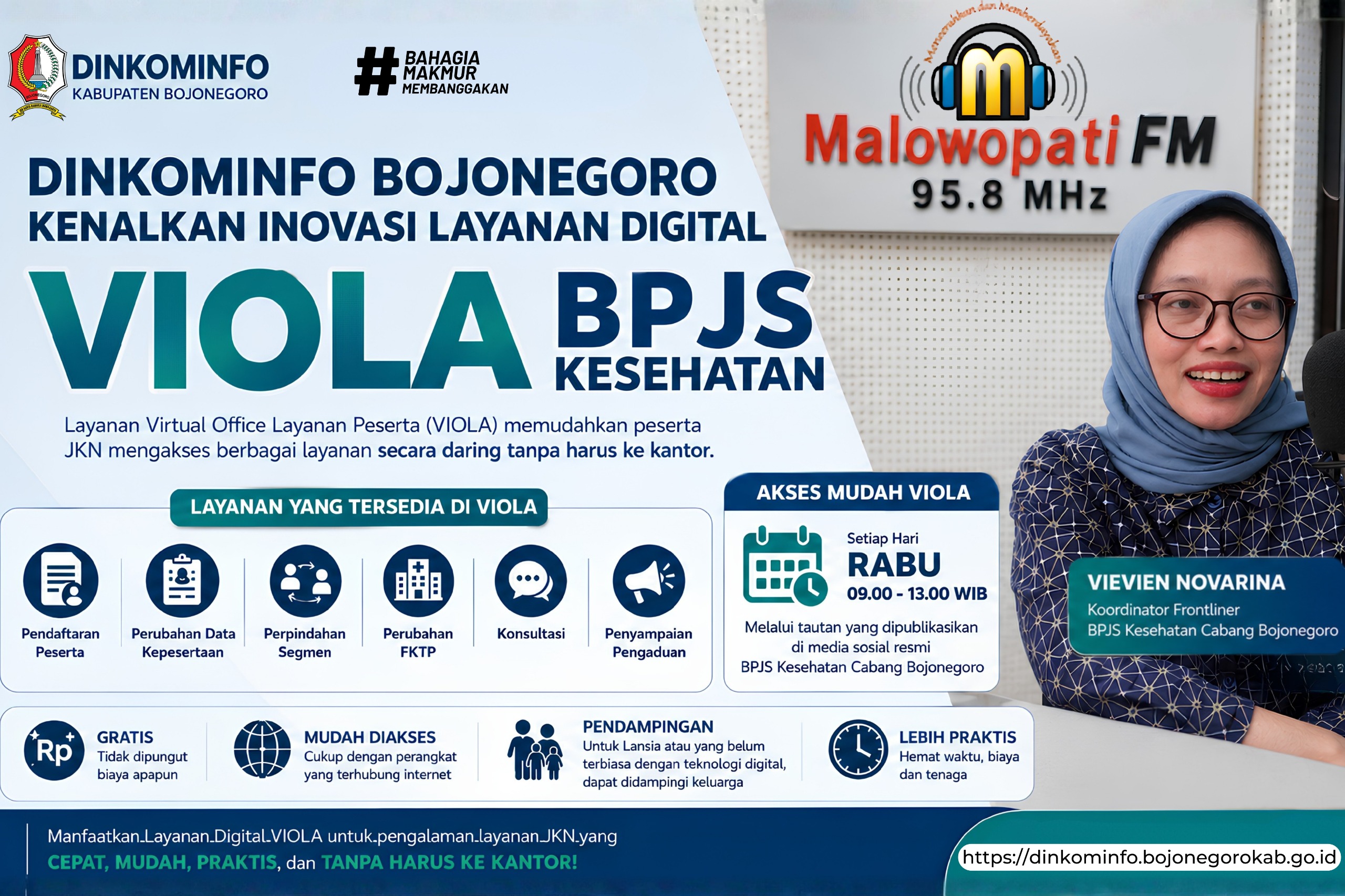 Dinkominfo Bojonegoro Kenalkan Inovasi Layanan Digital VIOLA BPJS Kesehatan