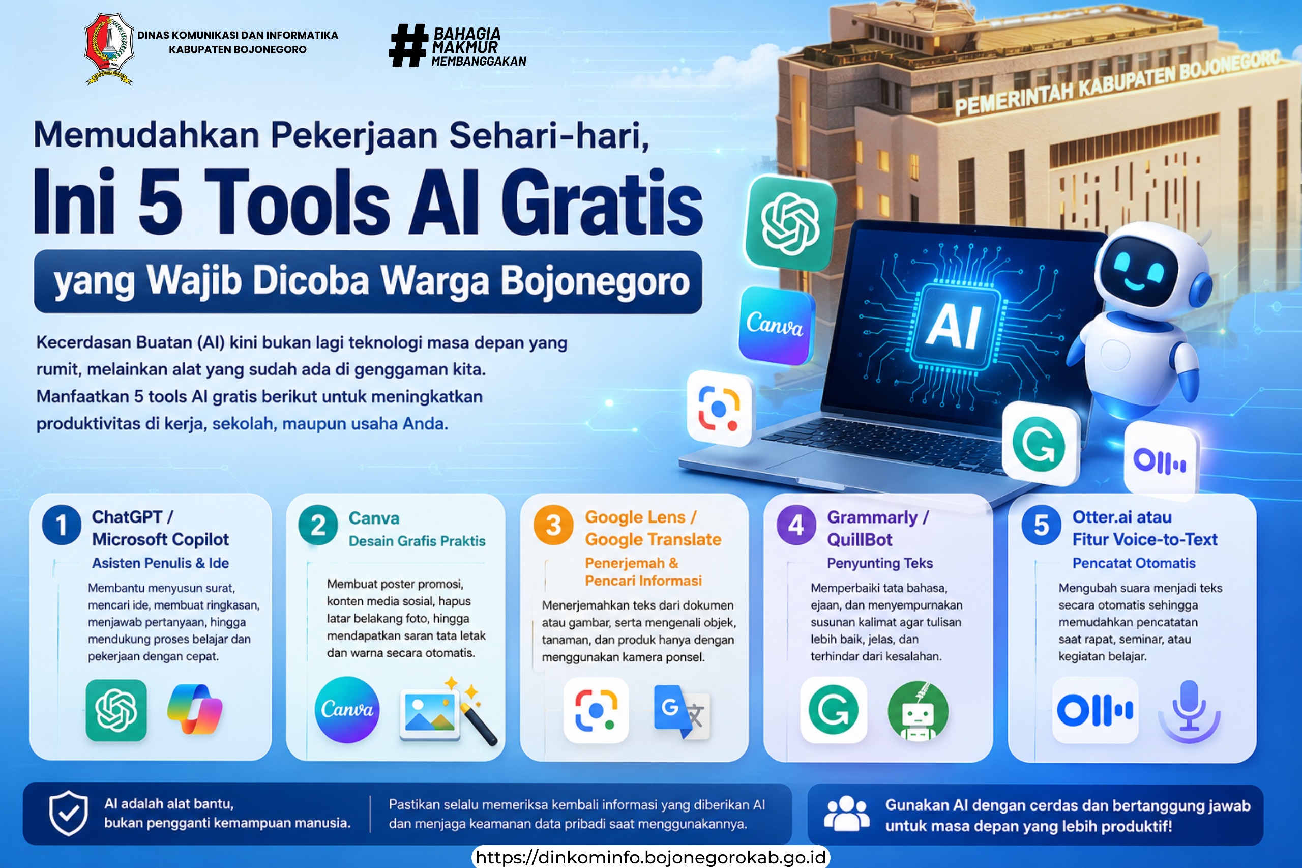 Dinkominfo Bojonegoro Kenalkan 5 Tools AI Gratis untuk Permudah Aktivitas Sehari-hari