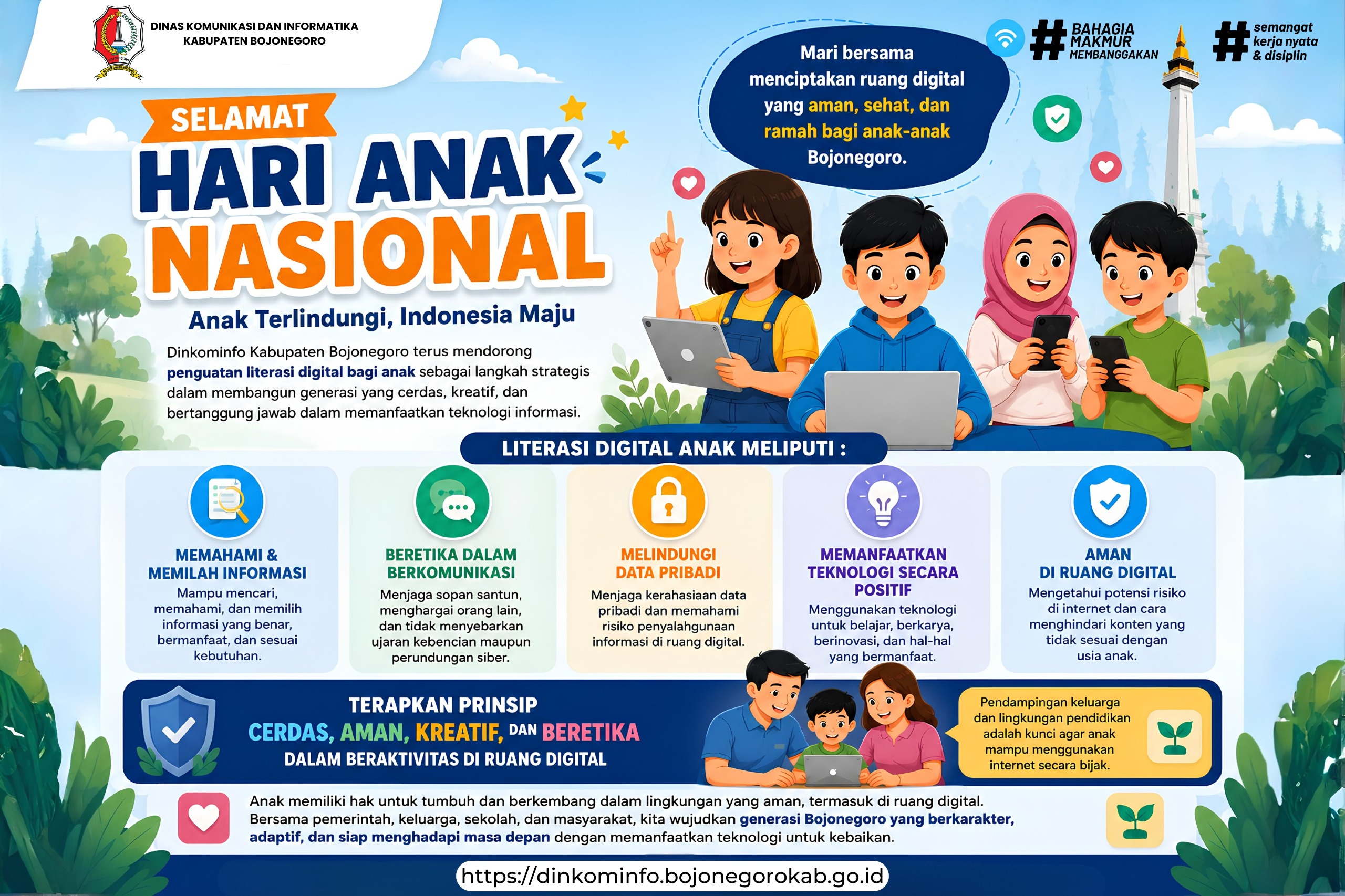 Momen HAN, Dinkominfo Bojonegoro Perkuat Literasi Digital untuk Wujudkan Generasi Cerdas dan Bijak Bermedia