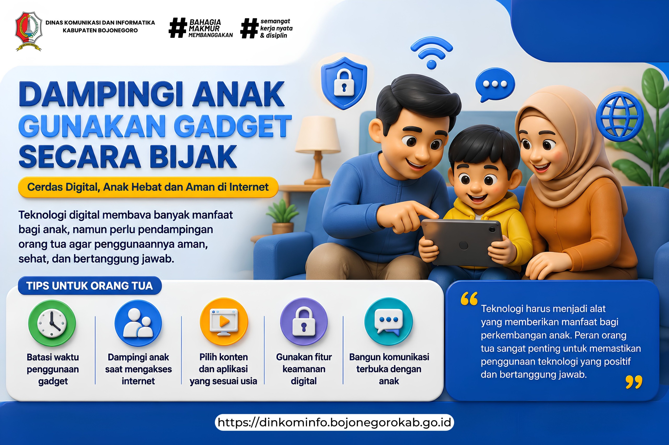 Dinkominfo Bojonegoro Ajak Orang Tua Dampingi Anak Gunakan Gadget Secara Bijak