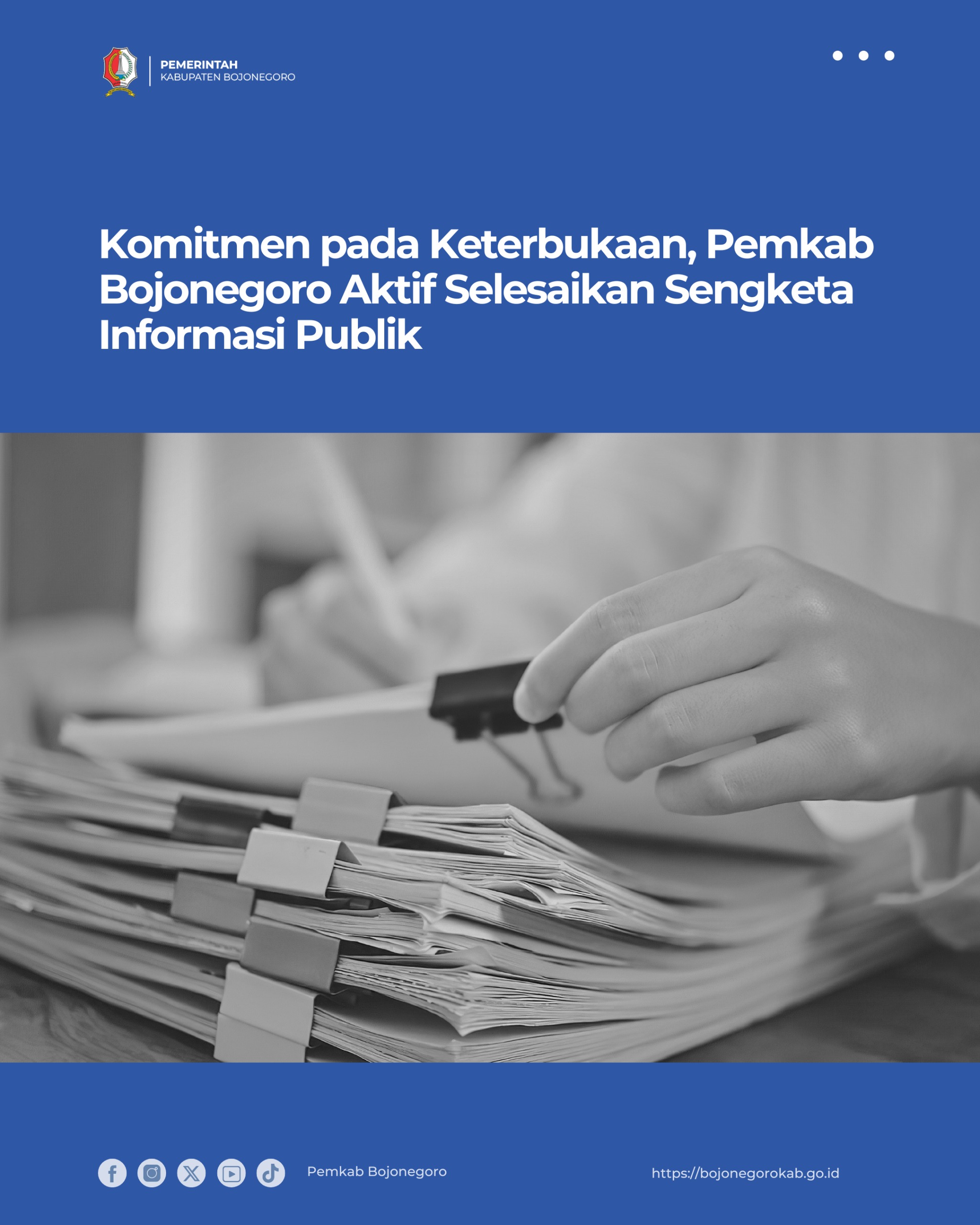 Komitmen pada Keterbukaan, Pemkab Bojonegoro Aktif Selesaikan Sengketa Informasi Publik
