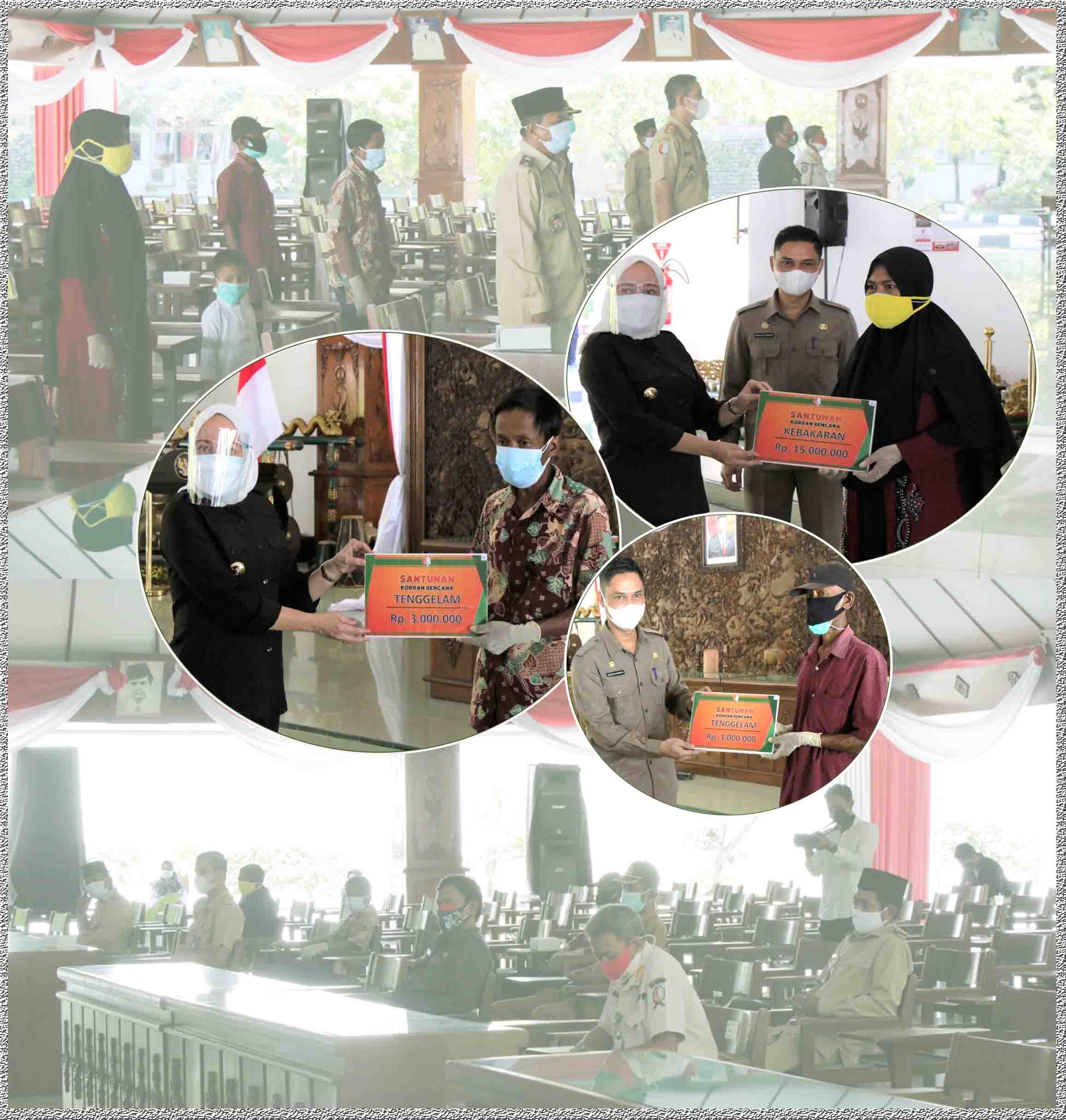 Ringankan Beban Warga, Bupati Bojonegoro Serahkan Santunan Kepada Korban Kebencanaan